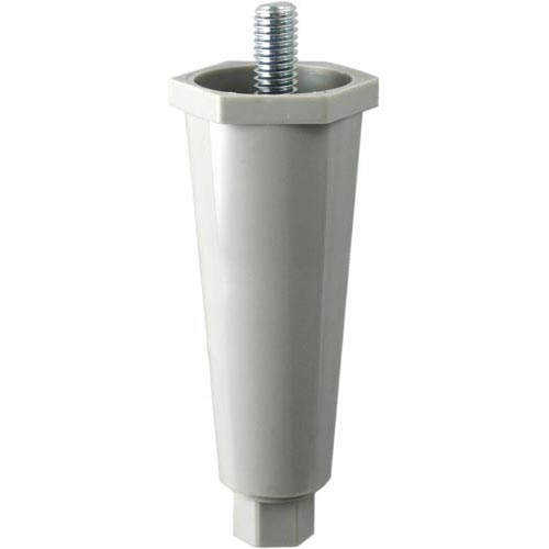 CHG (Component Hardware Group) OEM # A60-0641, Gray Plastic 4" Adjustable Equipment Leg; Hex Foot; 3/8"-16 Stud Mount