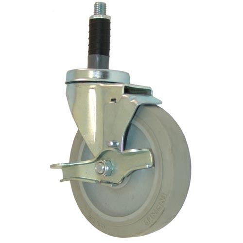 CHG (Component Hardware Group) OEM # CMS1-5BBN, 5" Swivel Stem Caster with Brake for 1" O.D. Tubing - 300 lb. Capacity