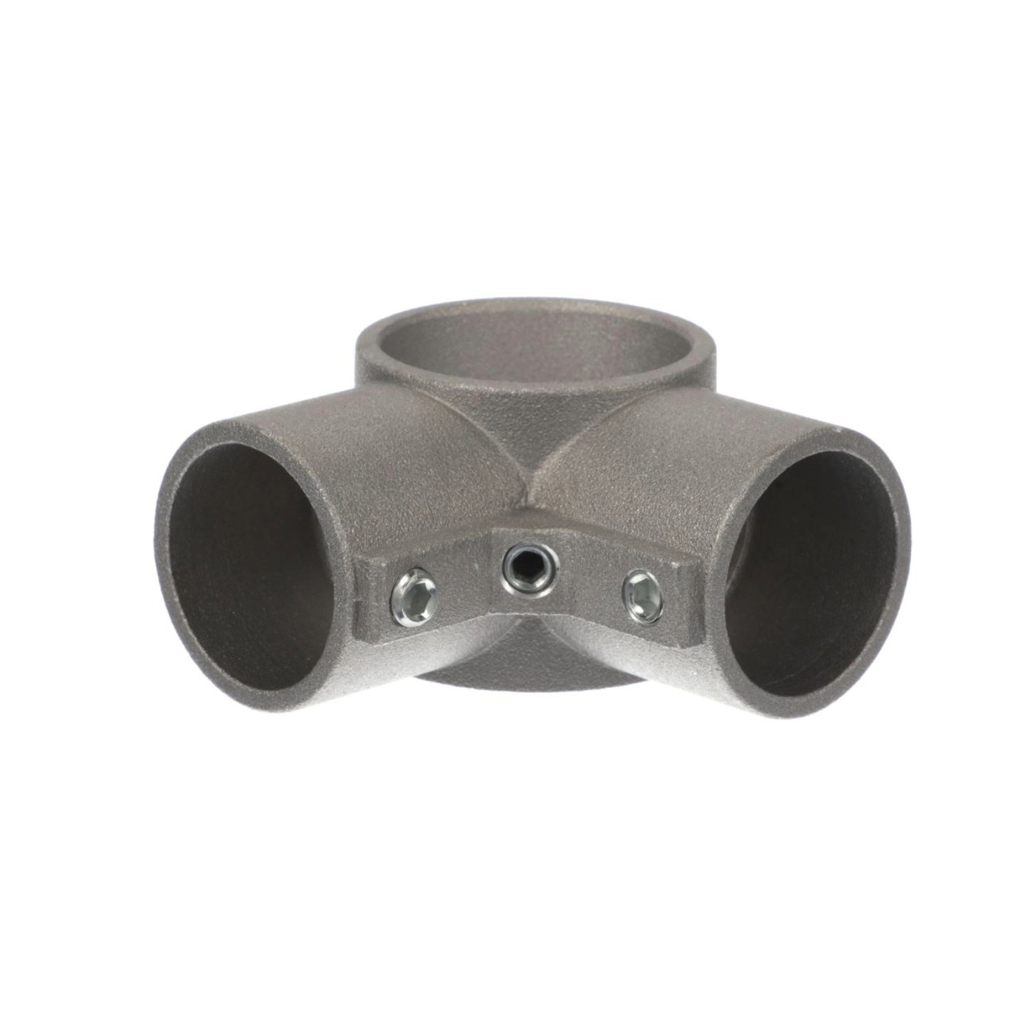 CHG Corner Cross Brace Fitting For 1-5/8" OD Legs, Brushed Aluminum