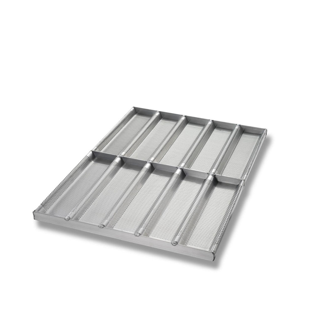 Chicago Metallic Full Size Sub Sandwich Roll Pan, 10 Cavities
