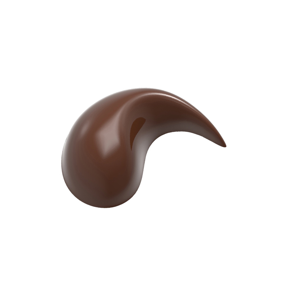Chocolate World Clear Polycarbonate Chocolate Mold, Praline Drop, 21 Cavities