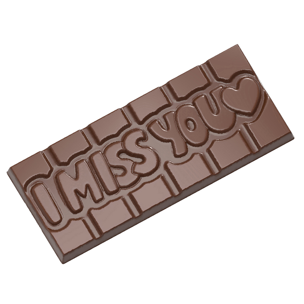 Chocolate World Clear Polycarbonate Chocolate Mold, I Miss You