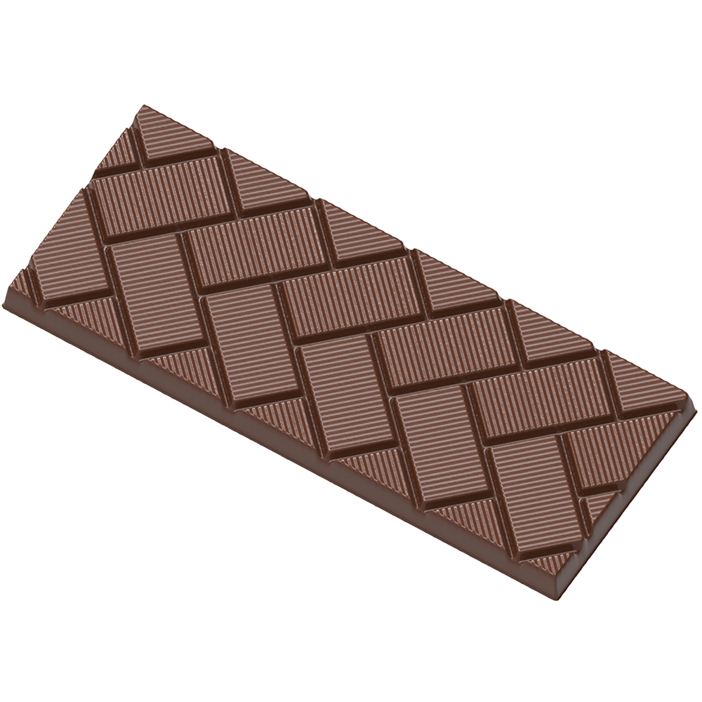 Chocolate World Clear Polycarbonate Chocolate Mold, Herringbone Bar