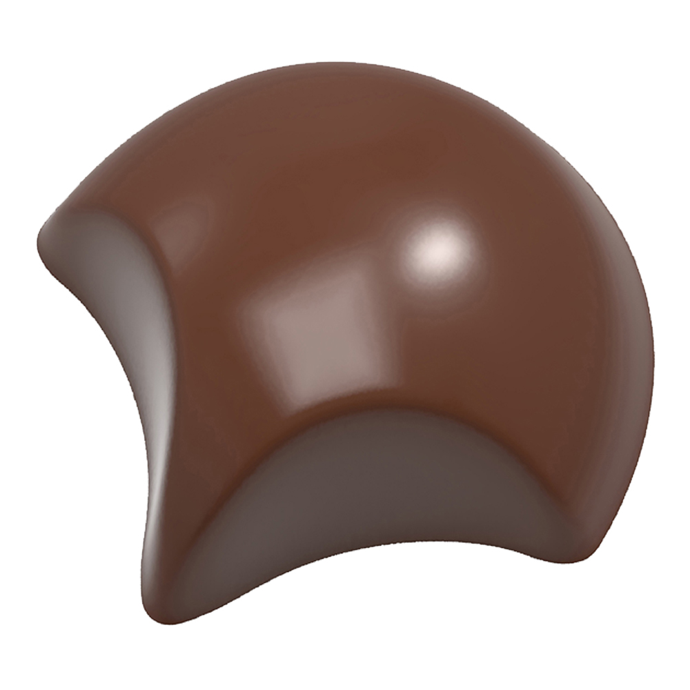 Chocolate World Clear Polycarbonate Chocolate Mold, Praline Fan, 21 Cavities
