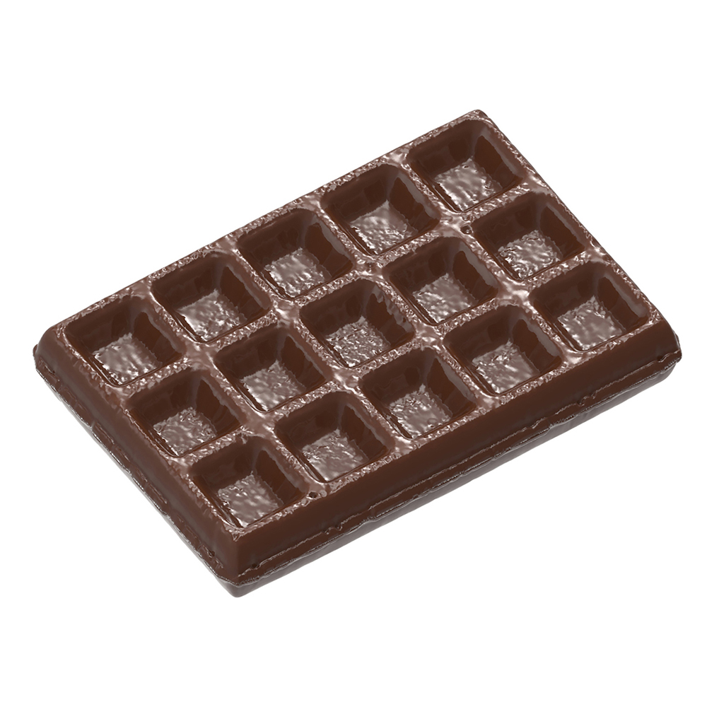 Chocolate World Clear Polycarbonate Chocolate Mold, Waffle