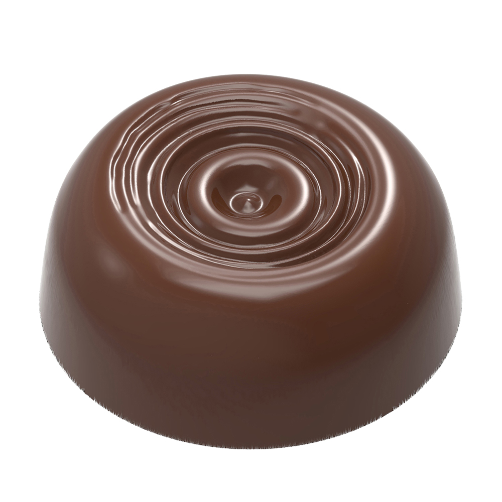 Chocolate World Clear Polycarbonate Chocolate Mold, Orbit, 21 Cavities
