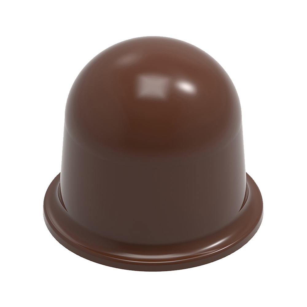 Chocolate World Clear Polycarbonate Chocolate Mold, Dome with Base Lip