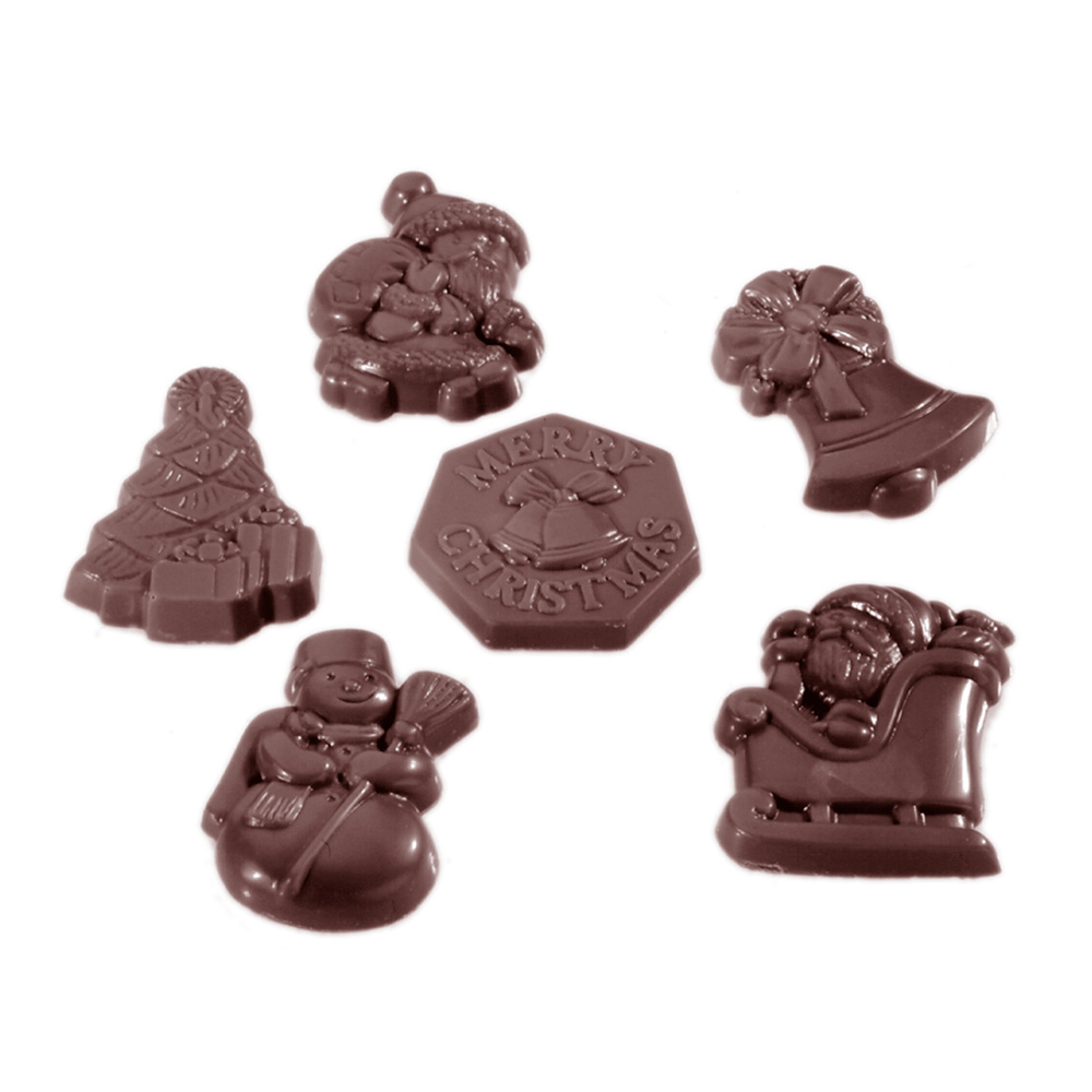 Chocolate World Clear Polycarbonate Chocolate Mold, Christmas Garnish