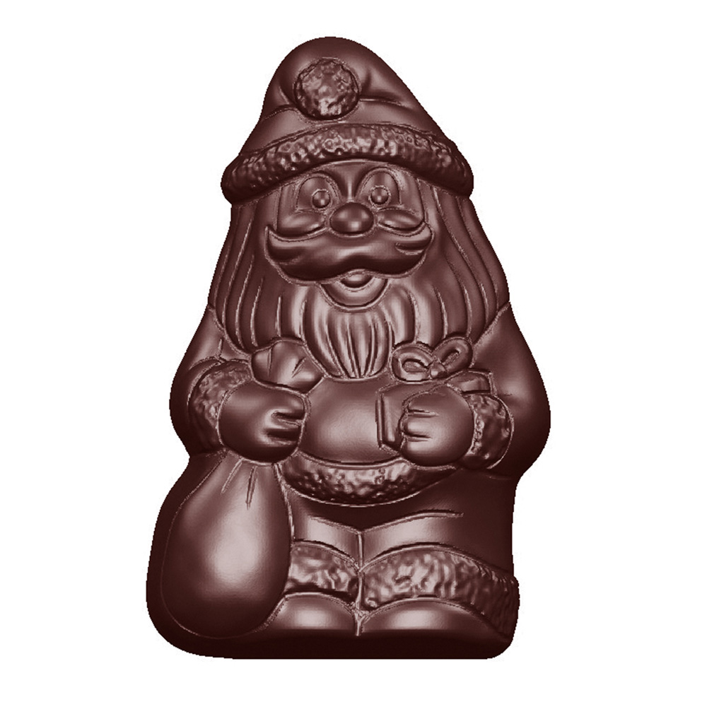 Chocolate World Clear Polycarbonate Chocolate Mold, Santa  