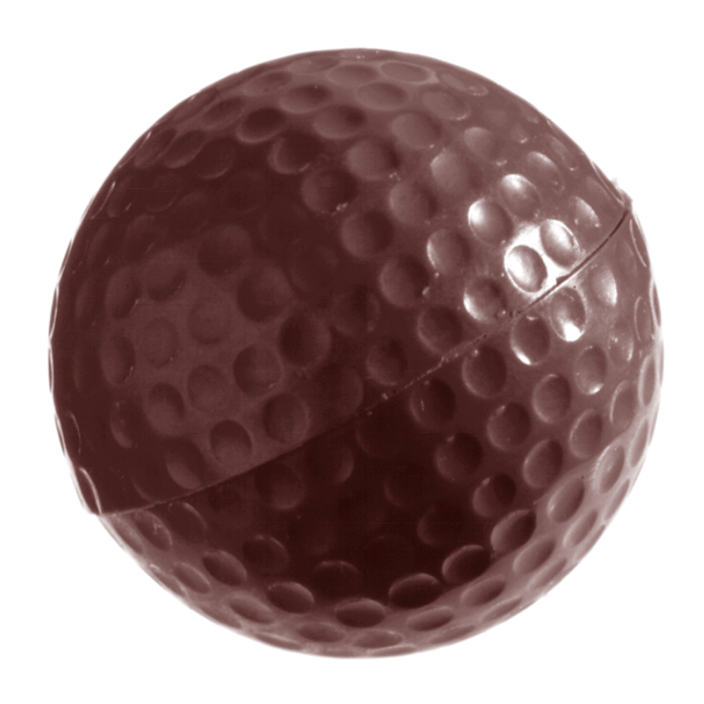 Chocolate World Clear Polycarbonate Chocolate Mold, Golf Ball, 18 Cavities