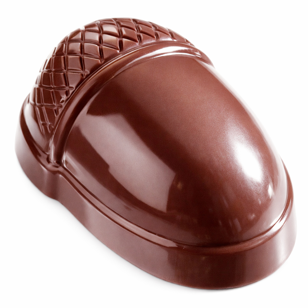 Chocolate World Polycarbonate Acorn Chocolate Mold, 18 Cavities