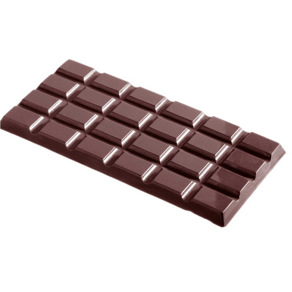Chocolate World Polycarbonate Chocolate Mold, Gr Bar, 3 Cavities
