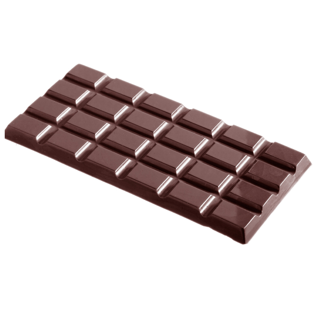 Chocolate World Polycarbonate Chocolate Mold, 4x6 Bar, 3 Cavities