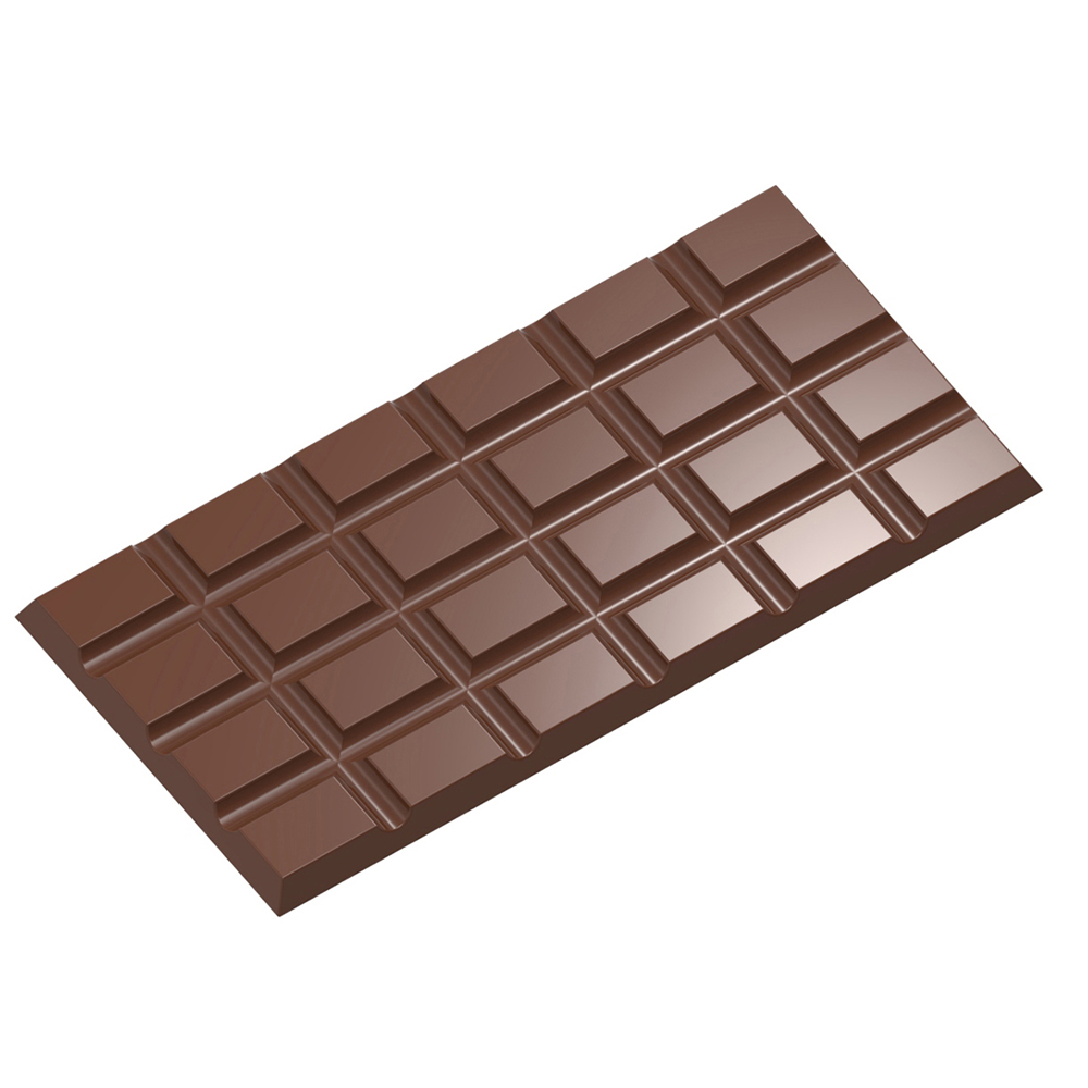 Chocolate World Polycarbonate Chocolate Mold, 4x6 Bar, 3 Cavities