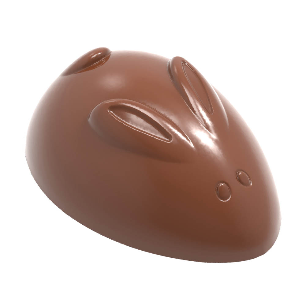 Chocolate World Polycarbonate Chocolate Mold, Abstract Rabbit, 12 Cavities
