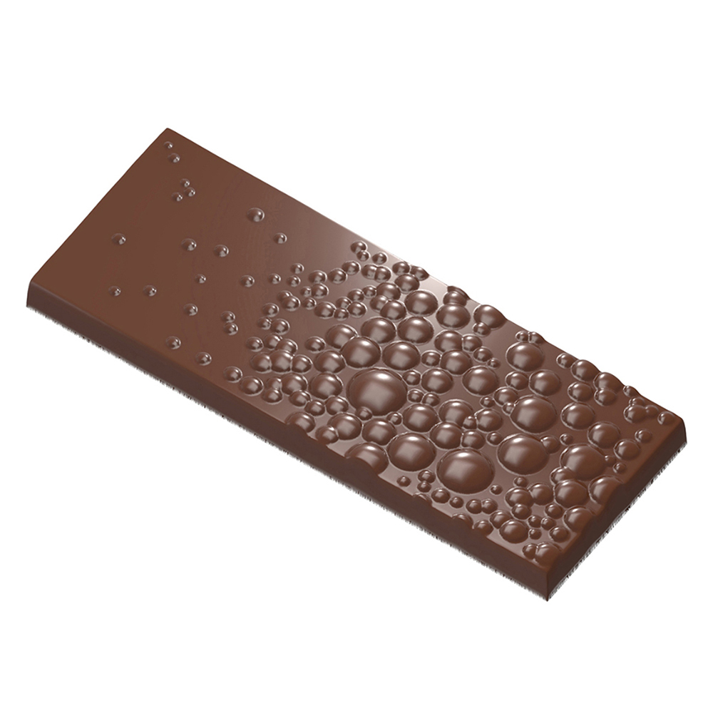 Chocolate World Polycarbonate Chocolate Mold, Air Bubbles Bar, 4 Cavities