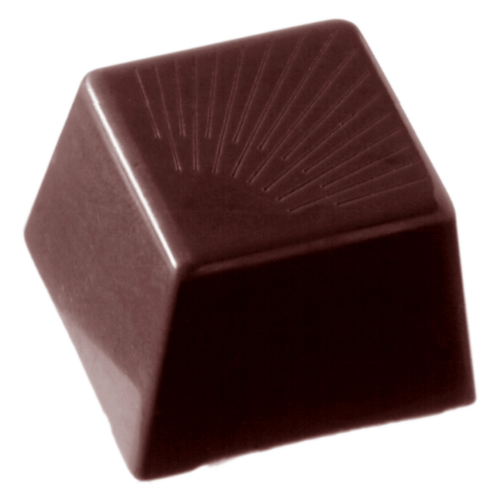 Chocolate World Polycarbonate Chocolate Mold, Carre Soleil, 32 Cavities