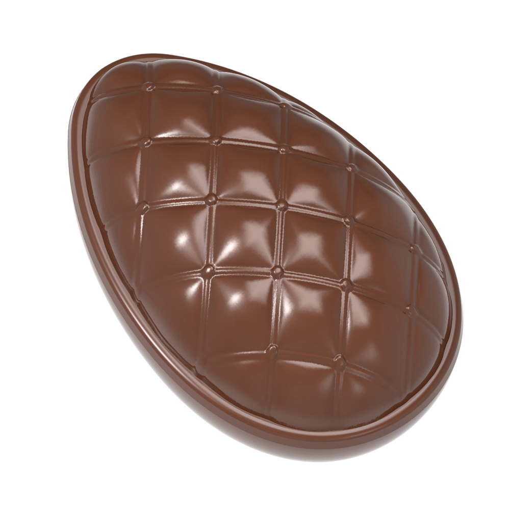 Chocolate World Polycarbonate Chocolate Mold, Chesterfield Egg, 6 Cavities