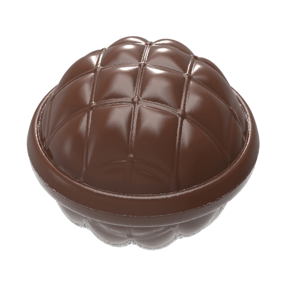 Chocolate World Polycarbonate Chocolate Mold, Chesterfield Chocolate Bomb, 8 Cavities