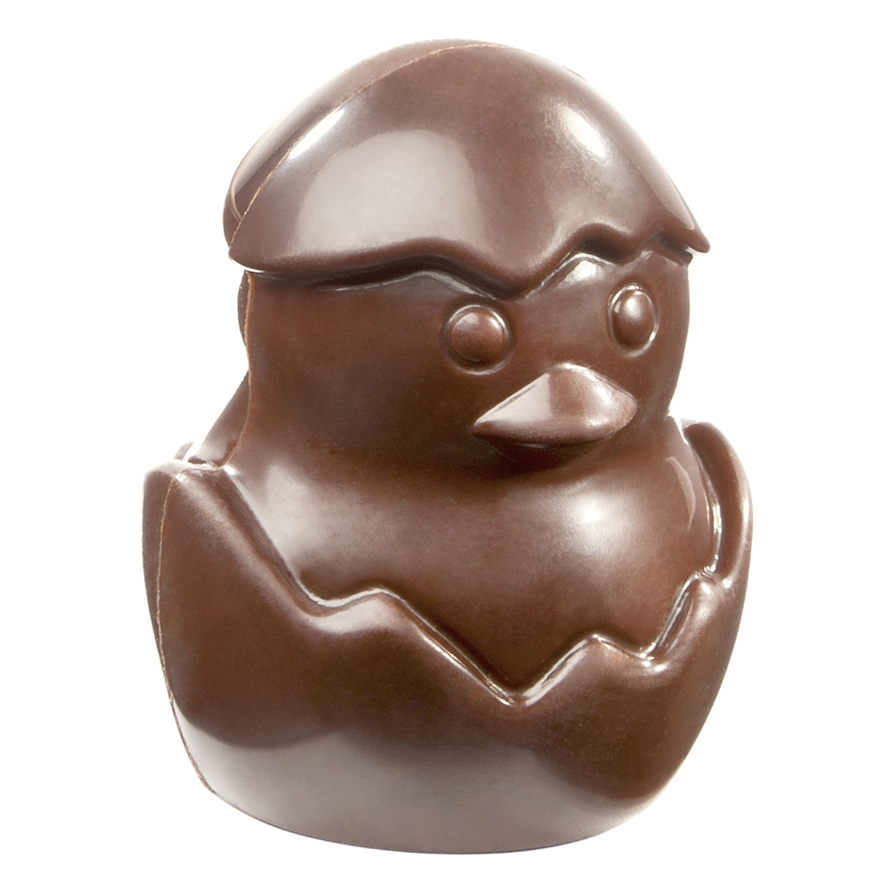 Chocolate World Polycarbonate Chocolate Mold, Chick in Egg, 24 Cavities