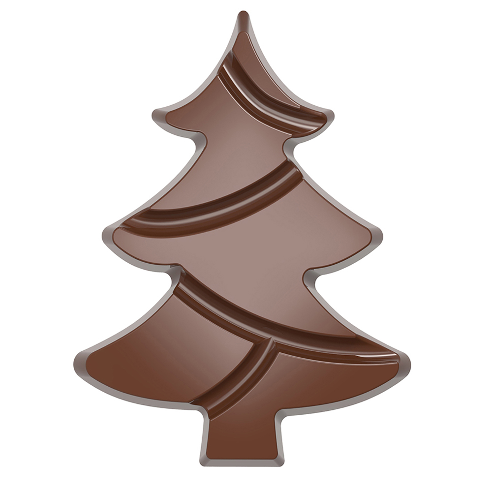 Chocolate World Polycarbonate Chocolate Mold, Christmas Tree, 2 Cavities