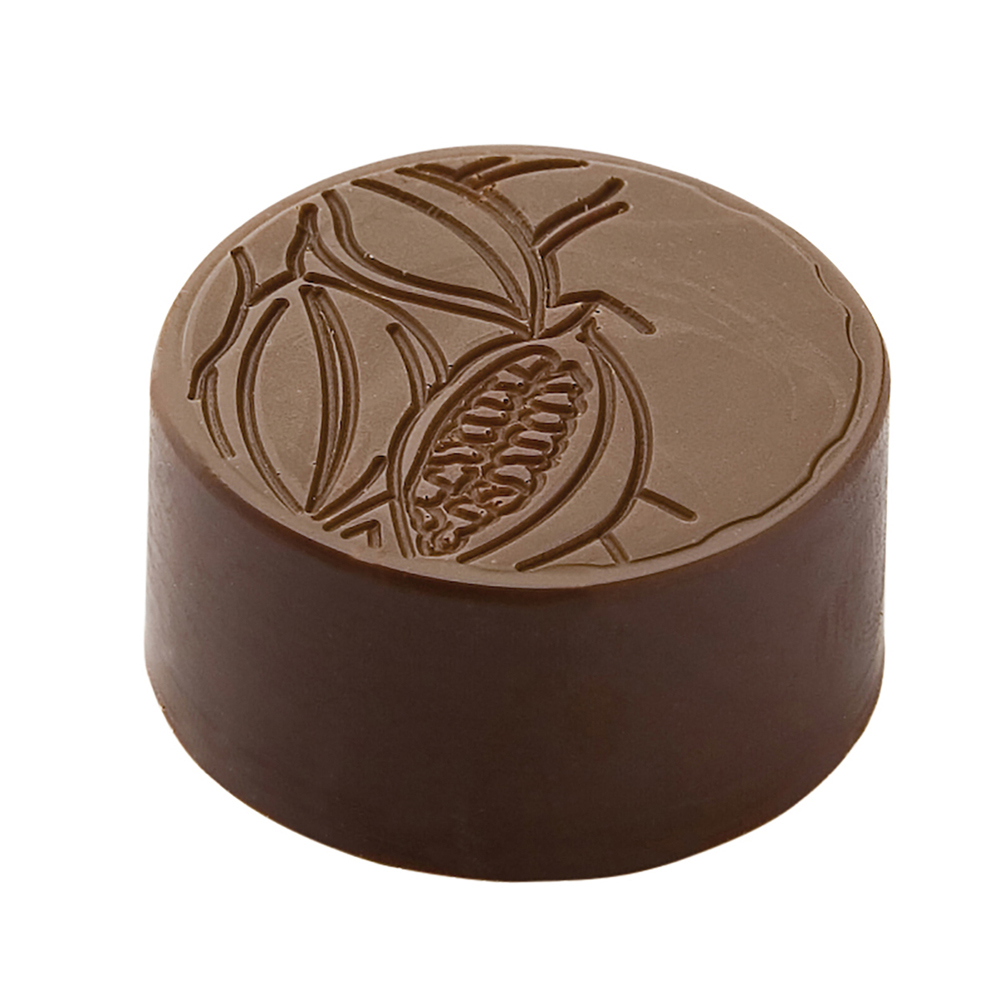 Chocolate World Polycarbonate Chocolate Mold, Cocoa Bean Praline, 24 Cavities