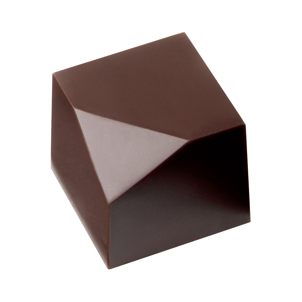 Chocolate World Polycarbonate Chocolate Mold, Cube by Dan Forgey, 24 Cavities