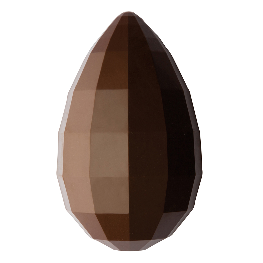Chocolate World Polycarbonate Chocolate Mold, Diamond Egg, 2 Cavities