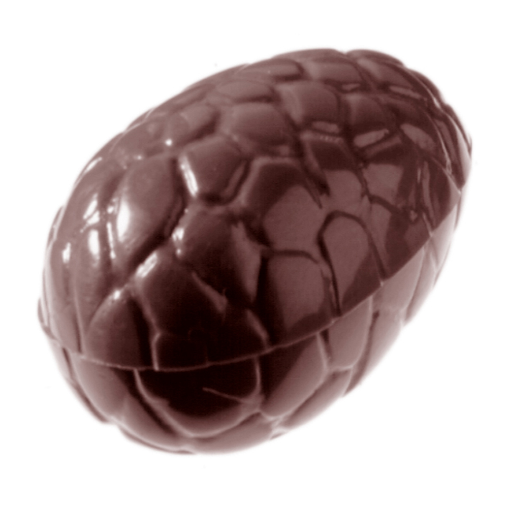 Chocolate World Polycarbonate Chocolate Mold, Egg Kroko, 14 gr., 18 Cavities