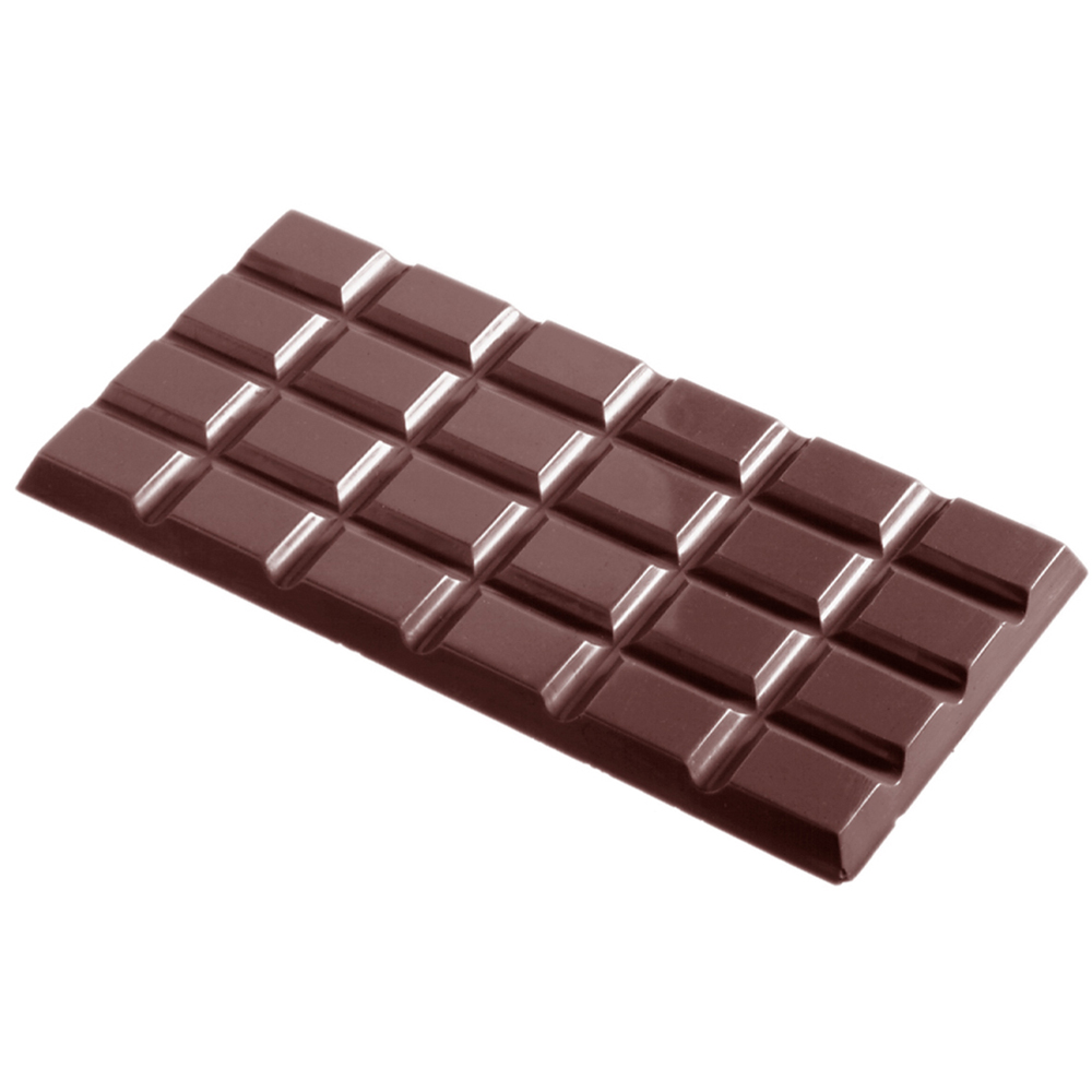 Chocolate World Polycarbonate Chocolate Mold, Flat Bar, 6 Cavities