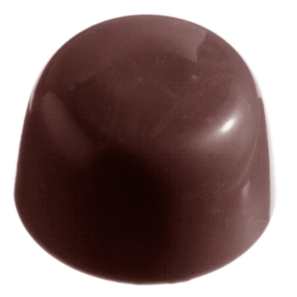 Chocolate World Polycarbonate Chocolate Mold, Flat Dome, 40 Cavities