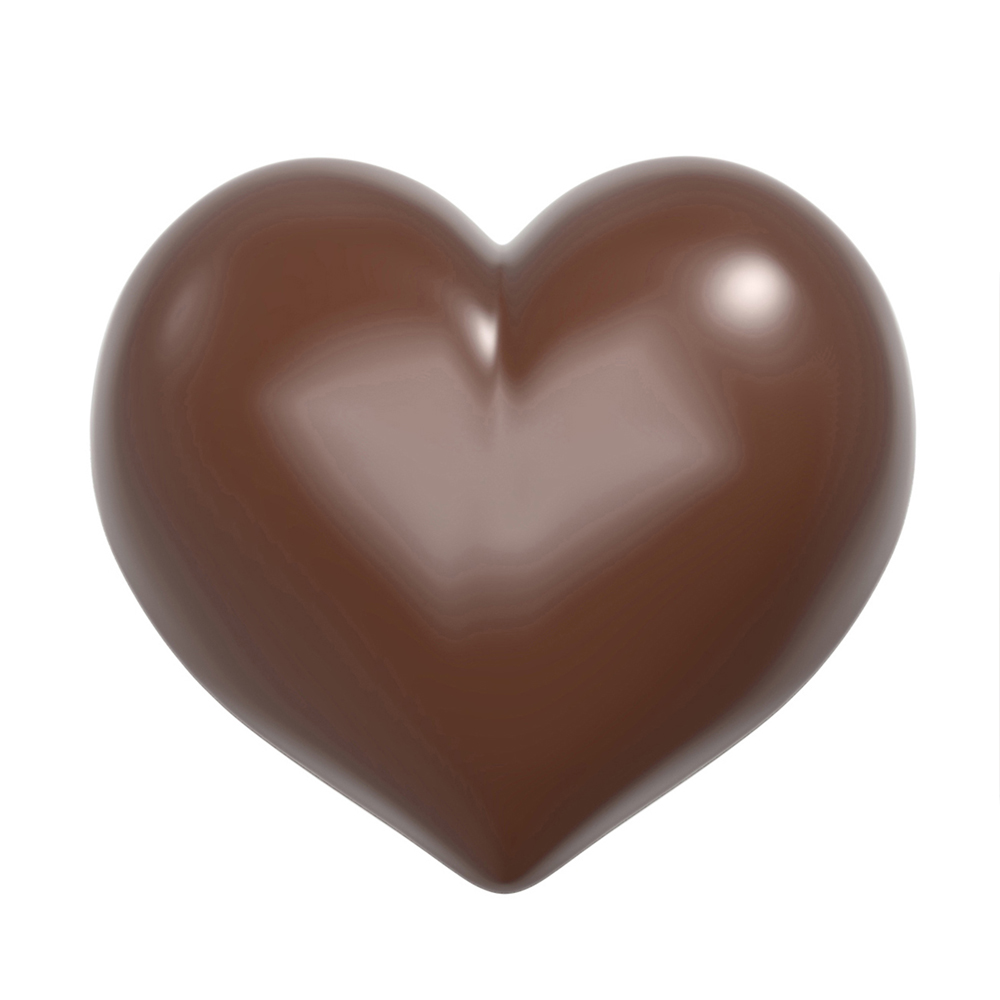 Chocolate World Polycarbonate Chocolate Mold, Heart Bomb, 10 Cavities