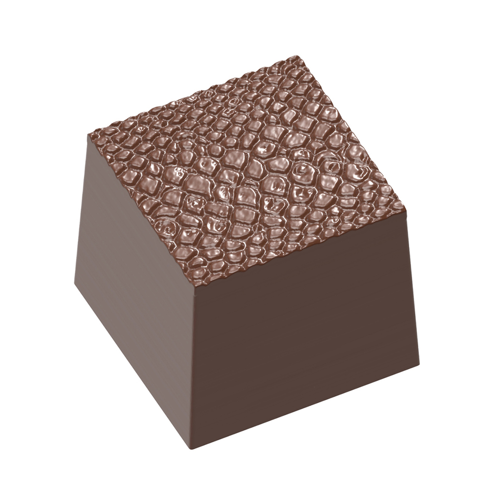 Chocolate World Polycarbonate Chocolate Mold, Leather Cube, 32 Cavities