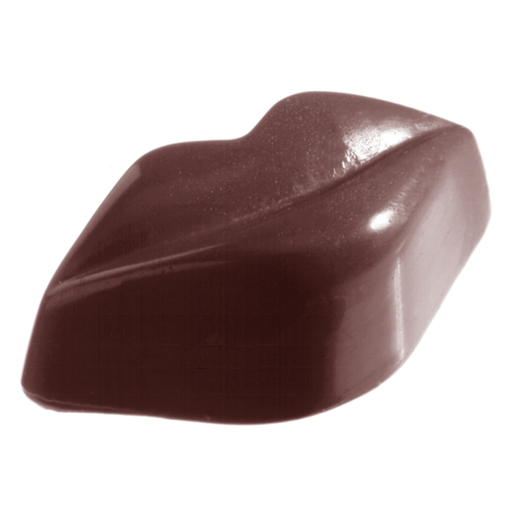 Chocolate World Polycarbonate Chocolate Mold, Lips, 21 Cavities