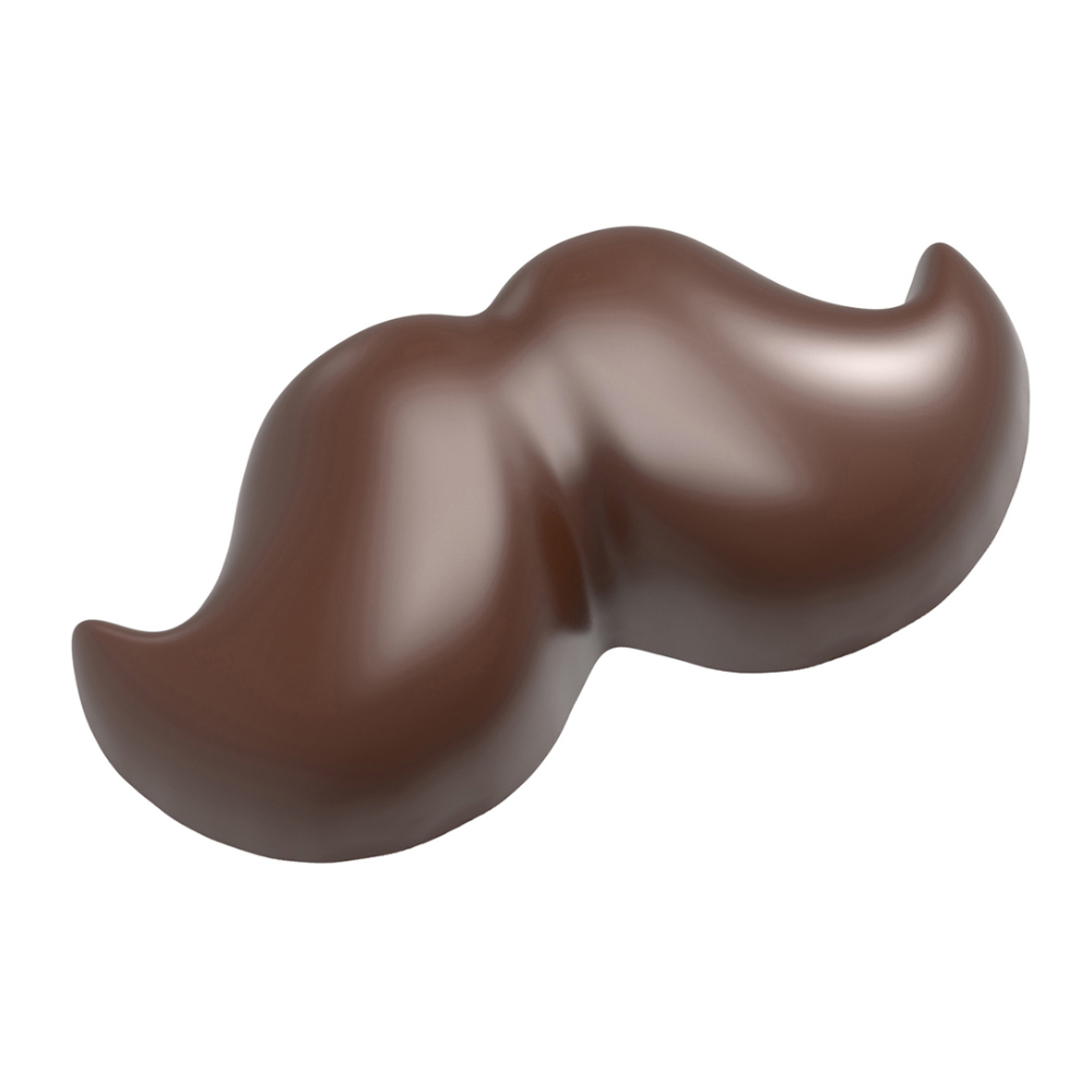Chocolate World Polycarbonate Chocolate Mold, Moustache, 21 Cavities