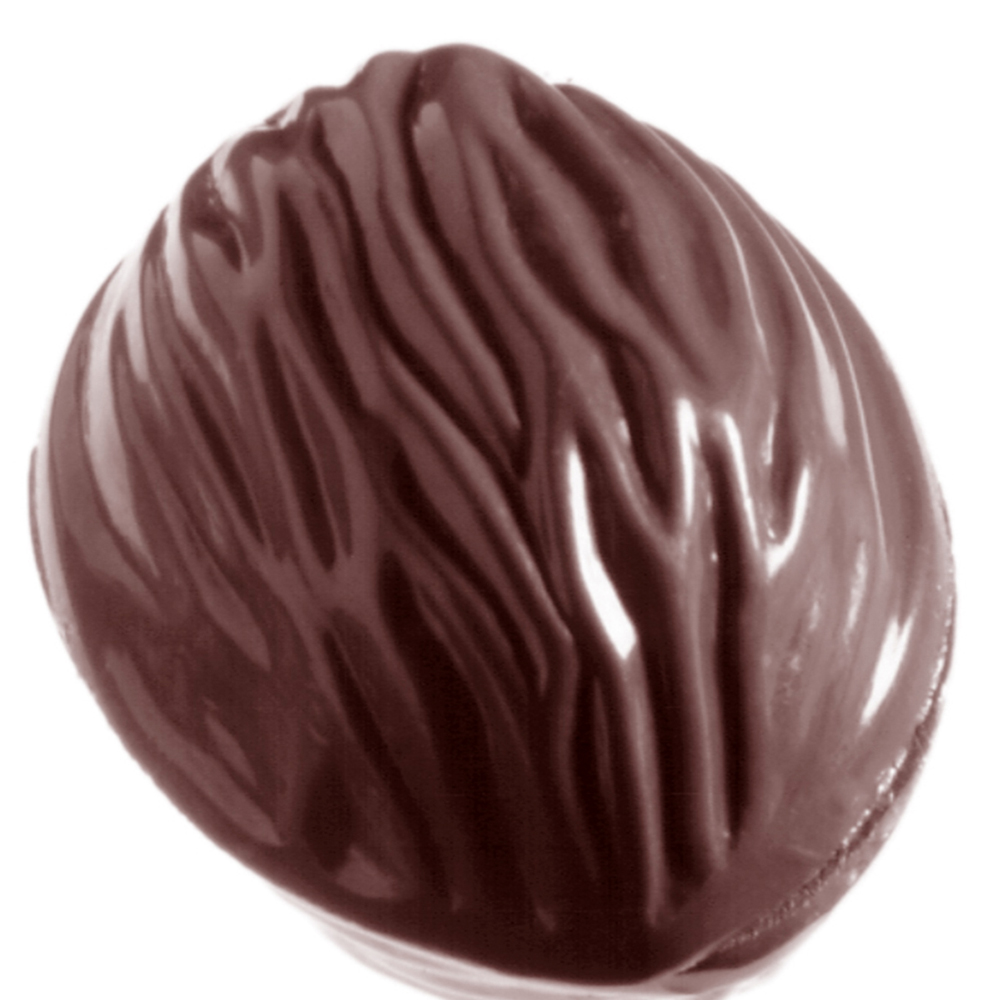Chocolate World Polycarbonate Chocolate Mold, Nut, 24 Cavities