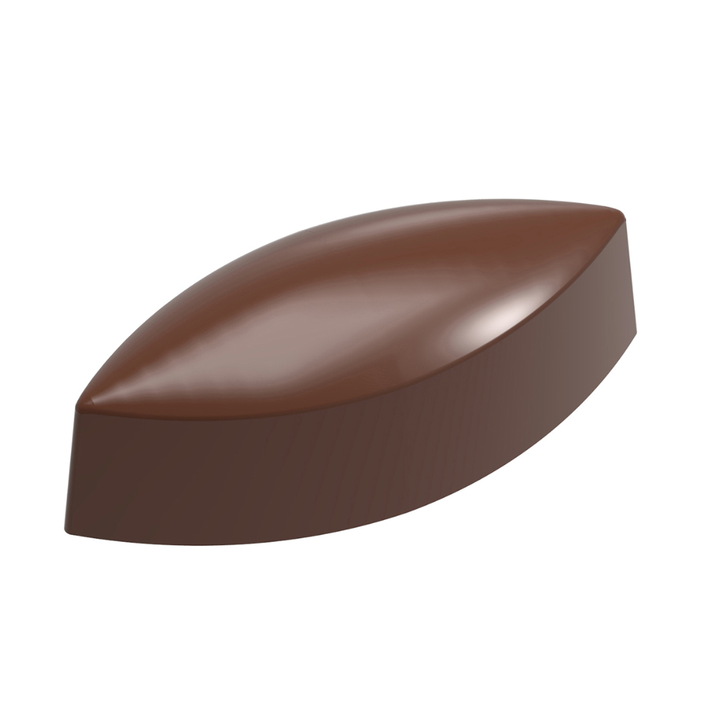 Chocolate World Polycarbonate Chocolate Mold, Pointed Oval, 24 Cavities