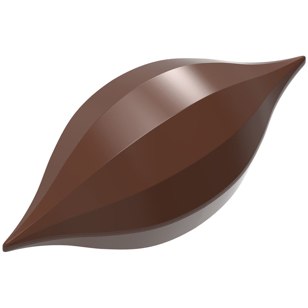 Chocolate World Polycarbonate Chocolate Mold, Pointed Faceted Oval, 16 Cavities