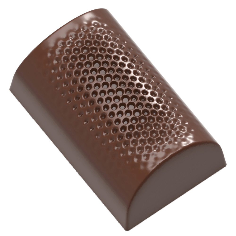 Chocolate World Polycarbonate Chocolate Mold, Rectangle with Indented Dots, 24 Cavities