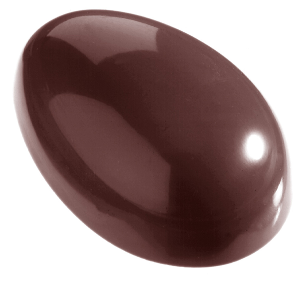 Chocolate World Polycarbonate Chocolate Mold, Smooth Egg, 28 gr., 16 Cavities