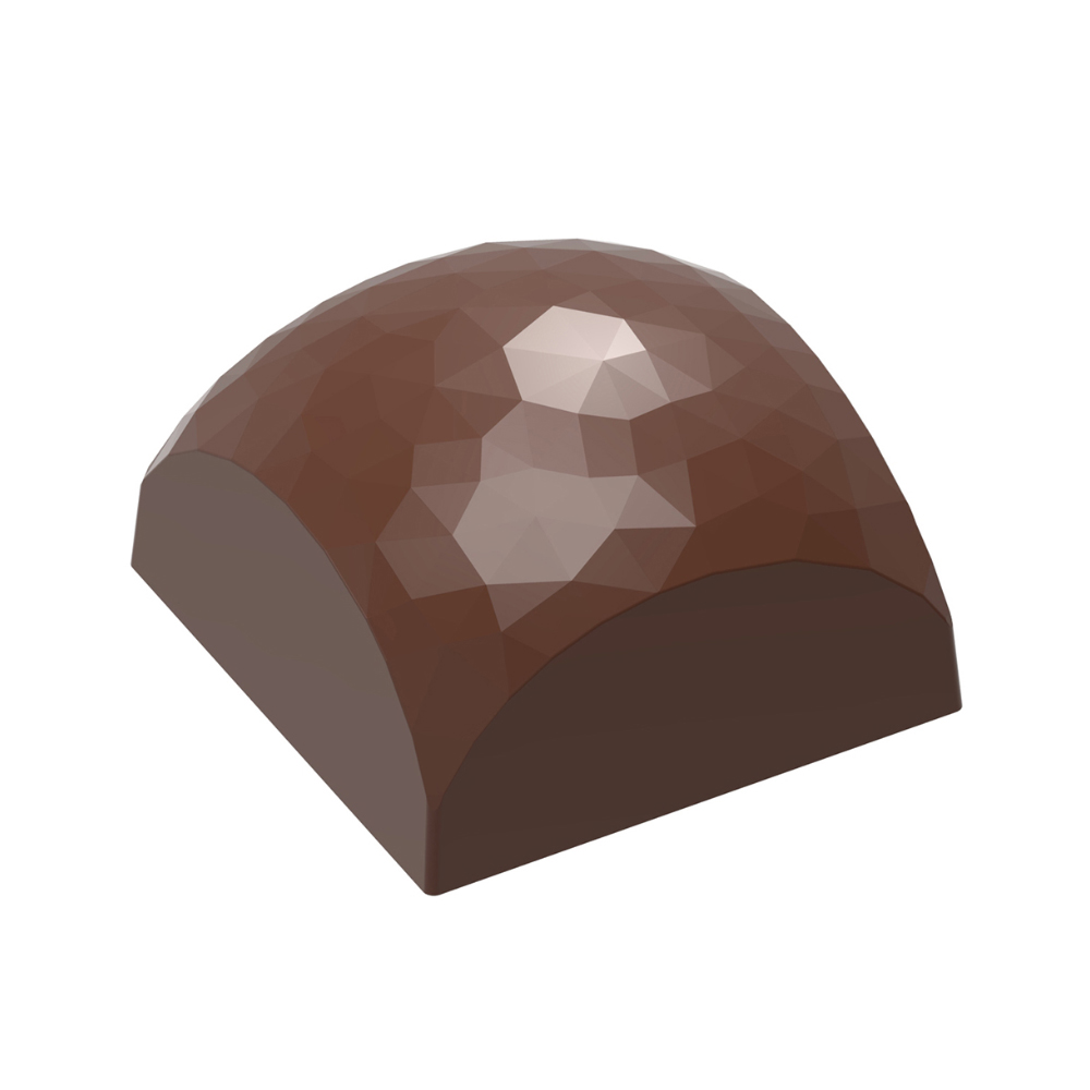 Chocolate World Polycarbonate Chocolate Mold, Square Sphere Facet, 24 Cavities
