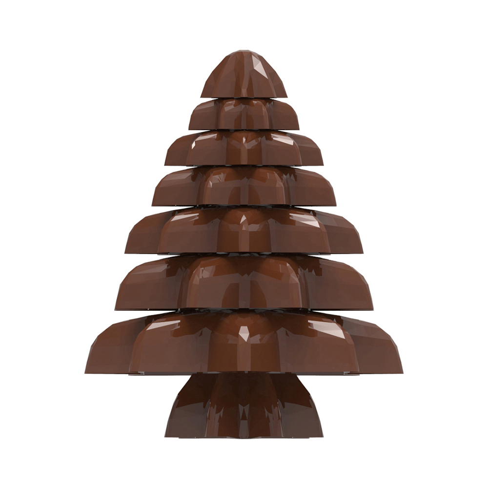 Chocolate World Polycarbonate Chocolate Mold, Stars for Christmas Tree, 8 Cavities