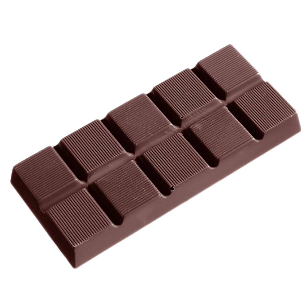 Chocolate World Polycarbonate Chocolate Mold, Tablet, 5 Cavities