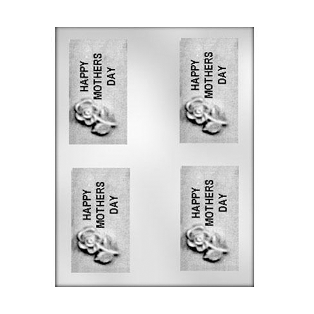 CK Products 90-13774 Mothers Day Bar Plastic Chocolate Mold, 4 Cavities