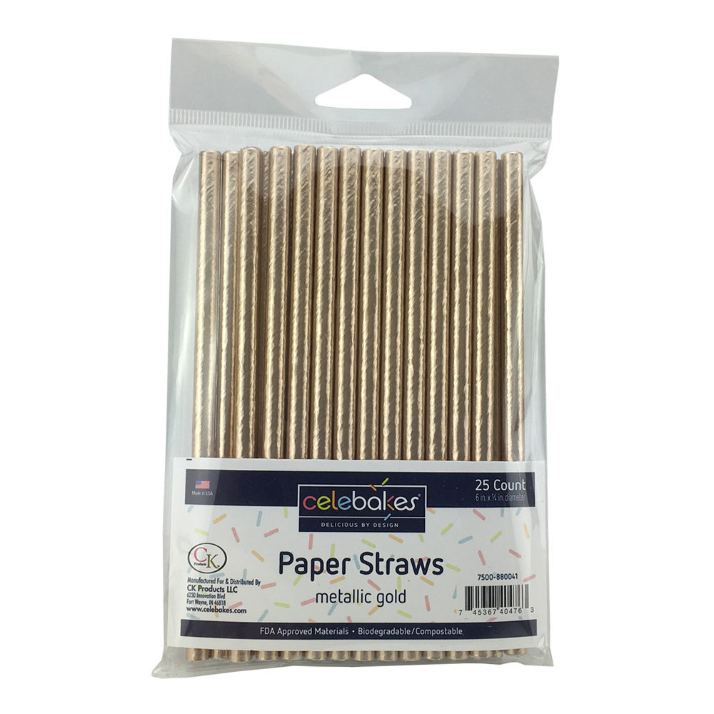 CK Products Celebakes Metallic Gold Cake Pop Sticks, Pack of 25 Cake