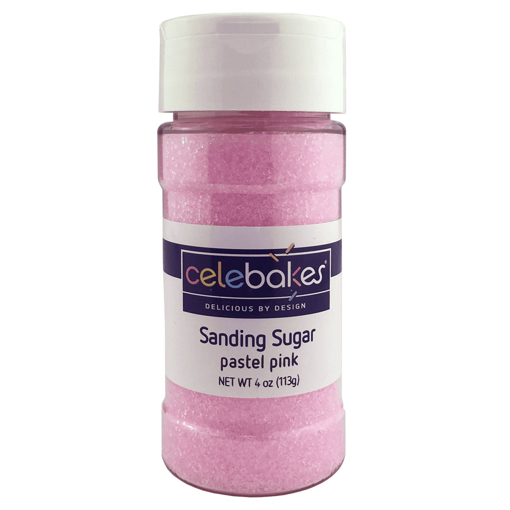 Celebakes Pastel Pink Sanding Sugar, 4 Oz