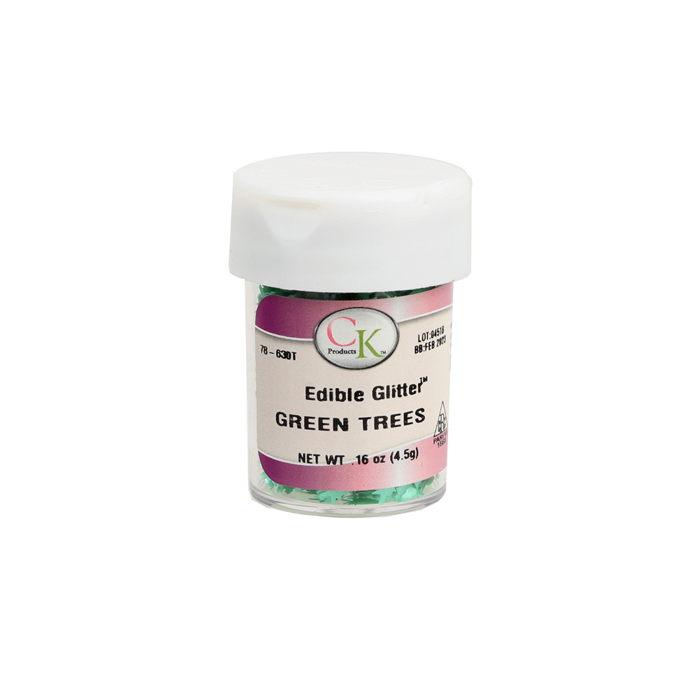 CK Products Green Trees Edible Glitter, gr