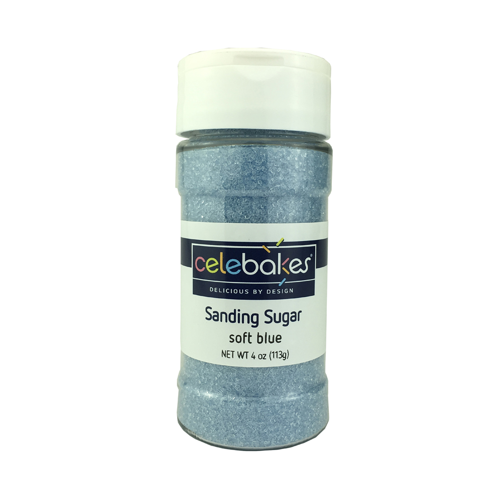 Celebakes Soft Blue Sanding Sugar, 4 Oz 