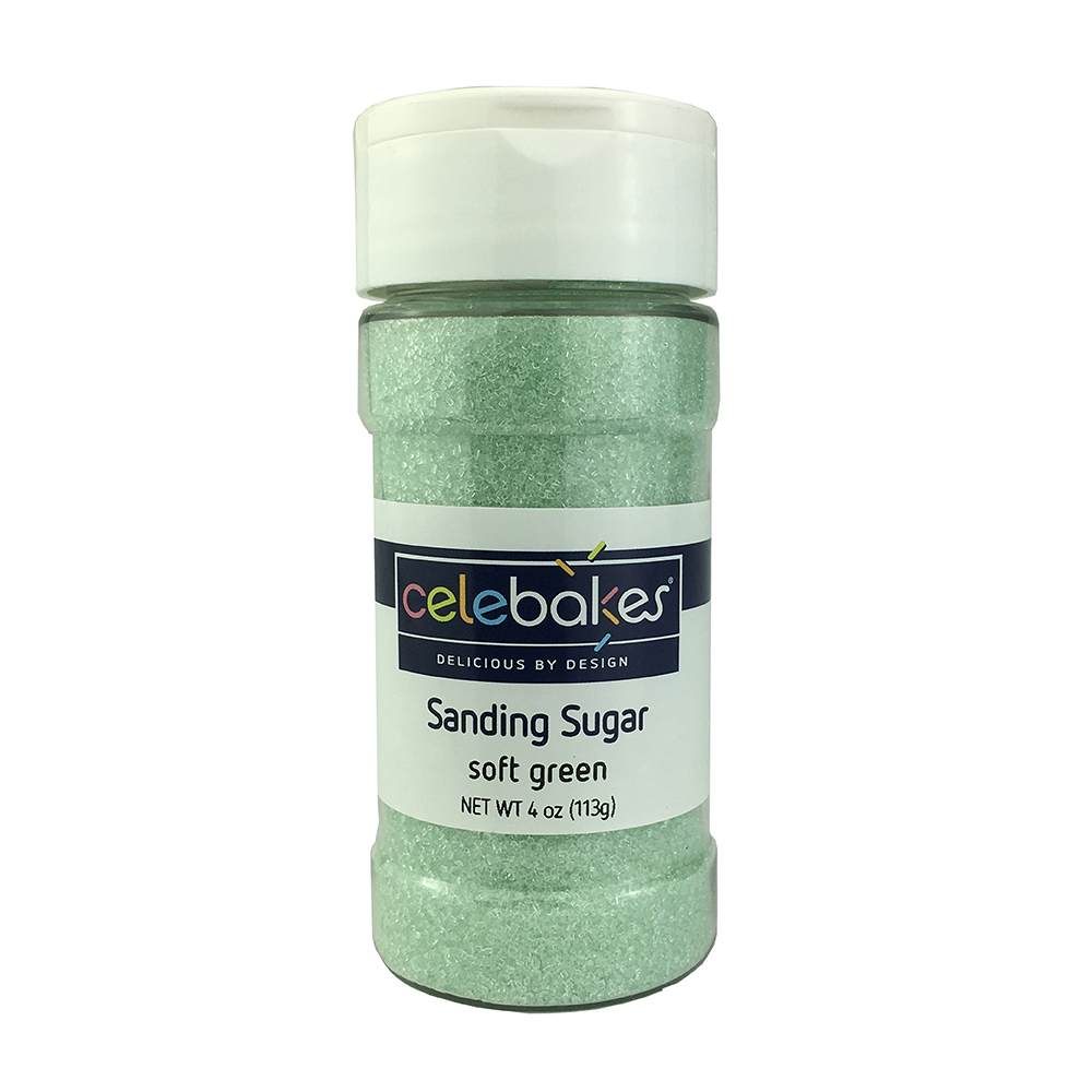 Celebakes Soft Green Sanding Sugar, 4 Oz