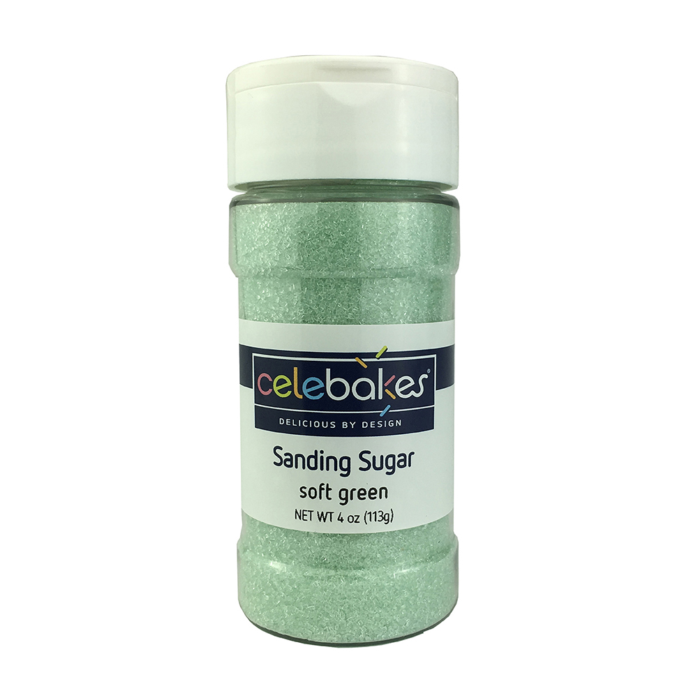 Celebakes Soft Green Sanding Sugar, 4 Oz Colored Sugar